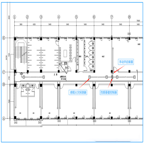無火災報警場所電動擋煙垂壁聯(lián)動控制探討(圖2) 擋煙垂壁圖.jpg